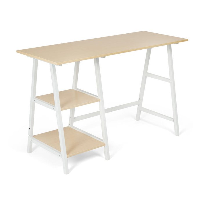 Письменный стол бело-бежевого цвета - купить Письменные столы по цене 6590.0