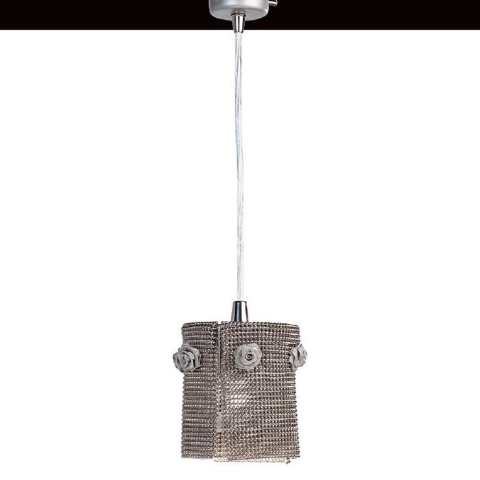 Подвесной светильник Lamp International GIOIA с плафоном в виде сетки из полированного никеля