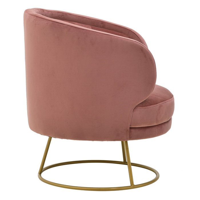 Кресло розового цвета с металлическим каркасом  - лучшие Интерьерные кресла в INMYROOM