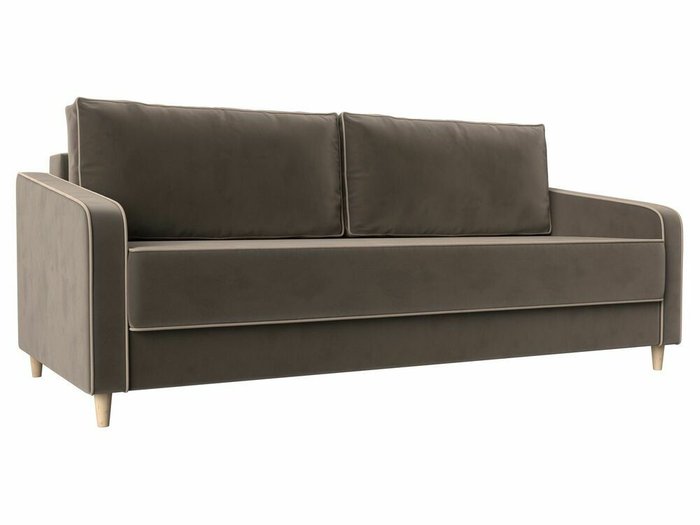 Прямой диван-кровать Варшава светло-коричневого цвета