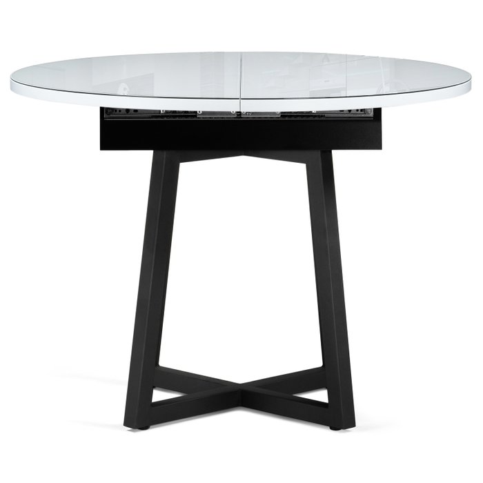 Раскладной обеденный стол Регна бело-черного цвета - купить Обеденные столы по цене 20840.0