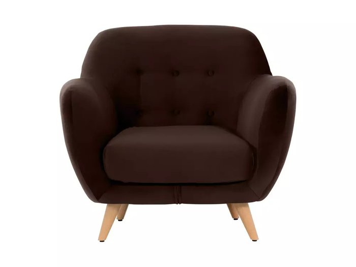 Кресло Loa в обивке из велюра коричневого цвета - купить Интерьерные кресла по цене 36900.0