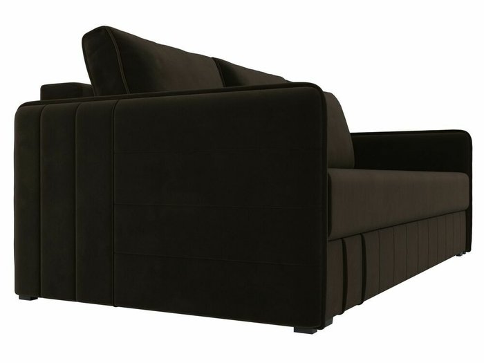 Прямой диван-кровать Слим коричневого цвета с пружинным блоком - лучшие Прямые диваны в INMYROOM