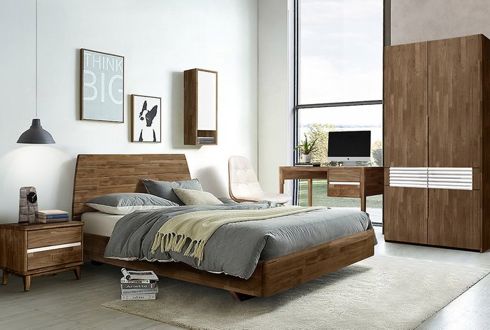 Кровать Wallstreet 90х200 коричневого цвета без основания - купить Кровати для спальни по цене 67185.0