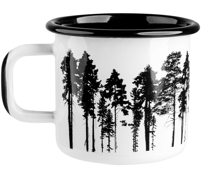 Кружка Лес черно-белого цвета - купить Чашки по цене 1350.0