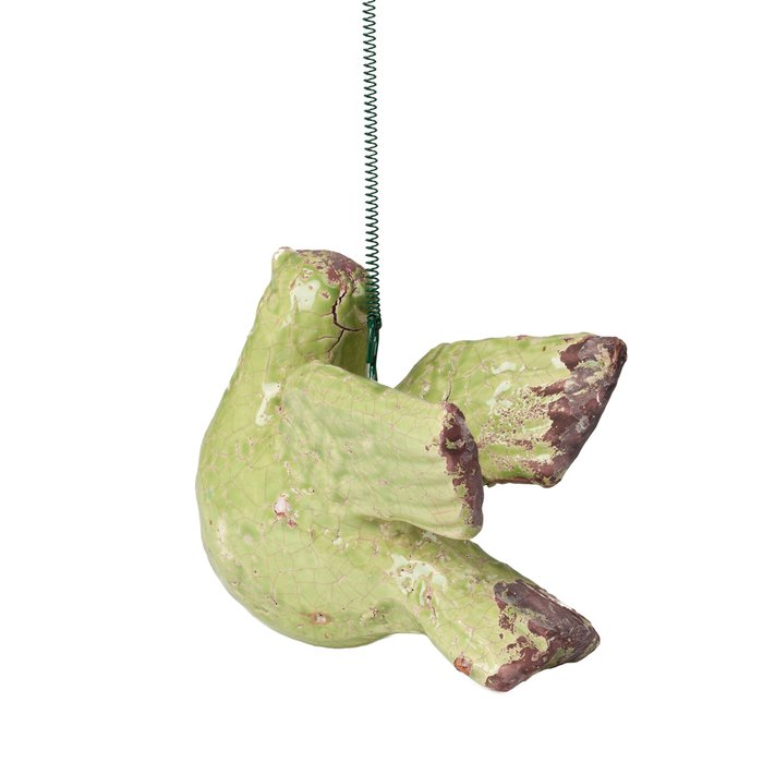 Подвесные декоративные статуэтки Birdies салатового цвета (набор из 4-х штук) - лучшие Фигуры и статуэтки в INMYROOM