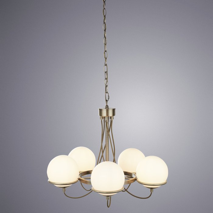 Подвесная люстра Arte Lamp Bergamo с плафонами из стекла - купить Подвесные люстры по цене 15390.0