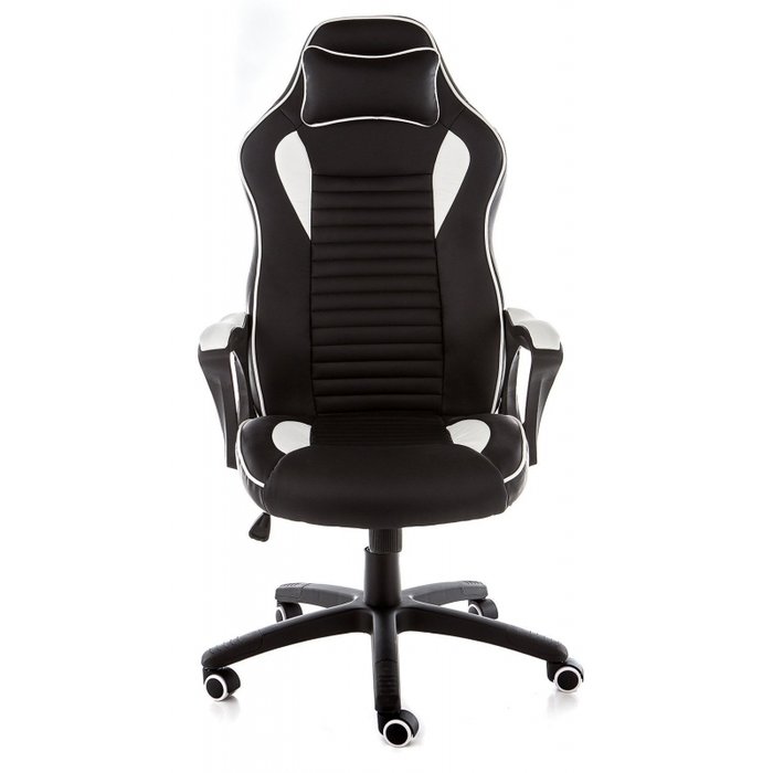 Компьютерное кресло Leon черно-белое - лучшие Офисные кресла в INMYROOM