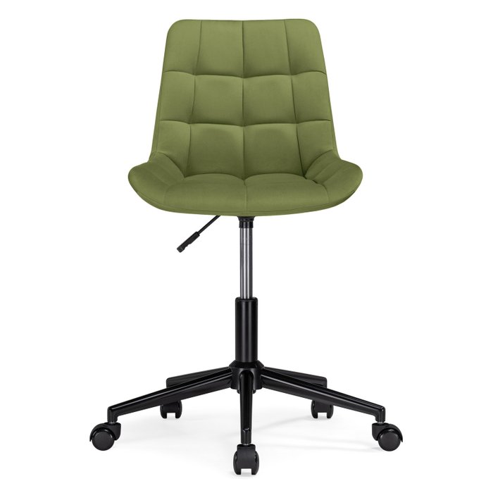 Офисный стул Честер зеленого цвета с черным основанием - лучшие Офисные кресла в INMYROOM