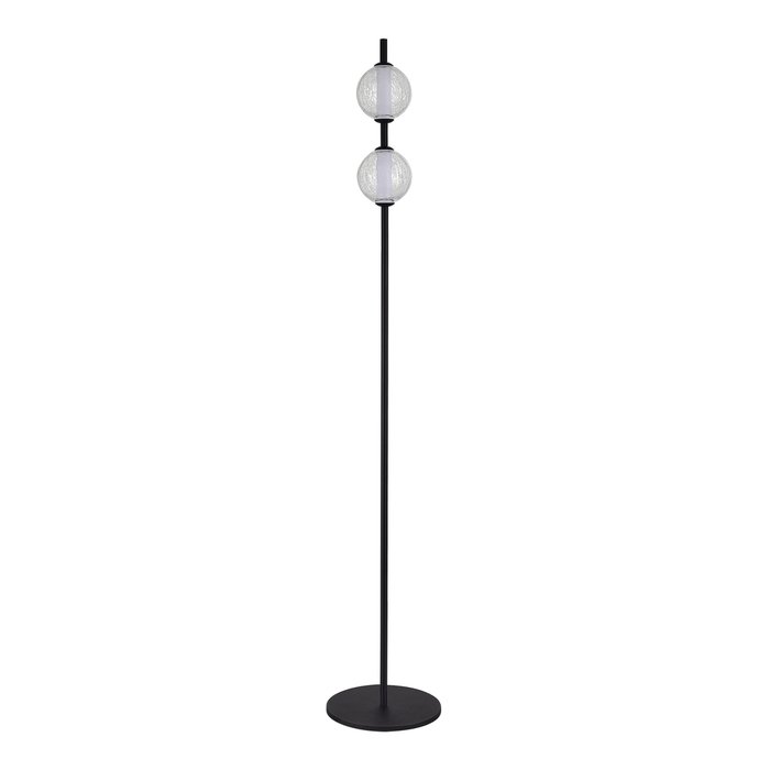 Светильник напольный ST-Luce Черный/Прозрачное кракелированное стекло LED 2*8,5W 3000K PEEK - купить Торшеры по цене 23120.0