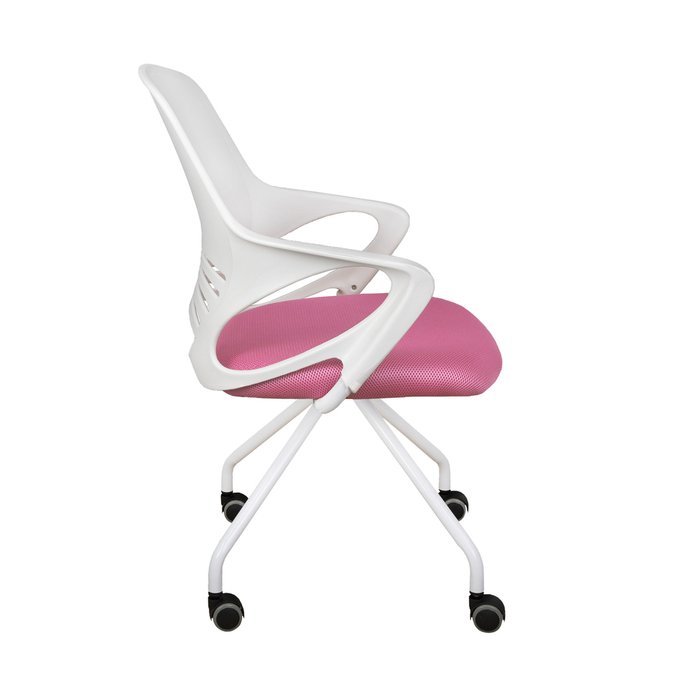 Кресло поворотное Indigo бело-розового цвета - лучшие Офисные кресла в INMYROOM