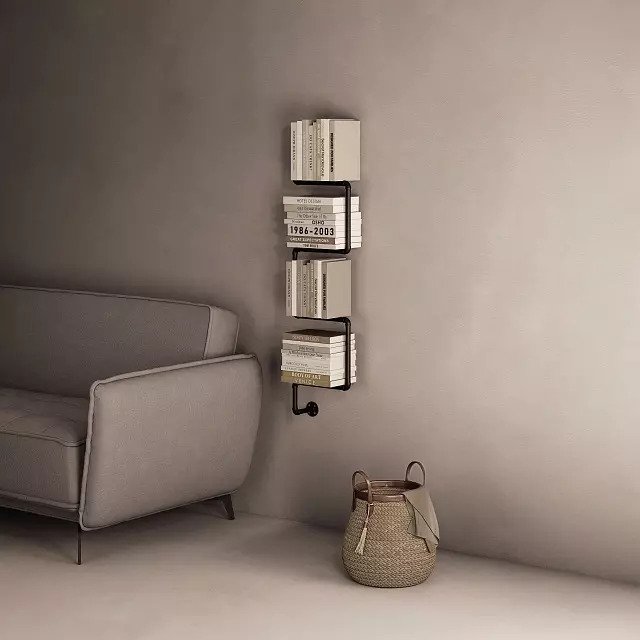 Полка для книг Pipe черного цвета - купить Полки по цене 5000.0