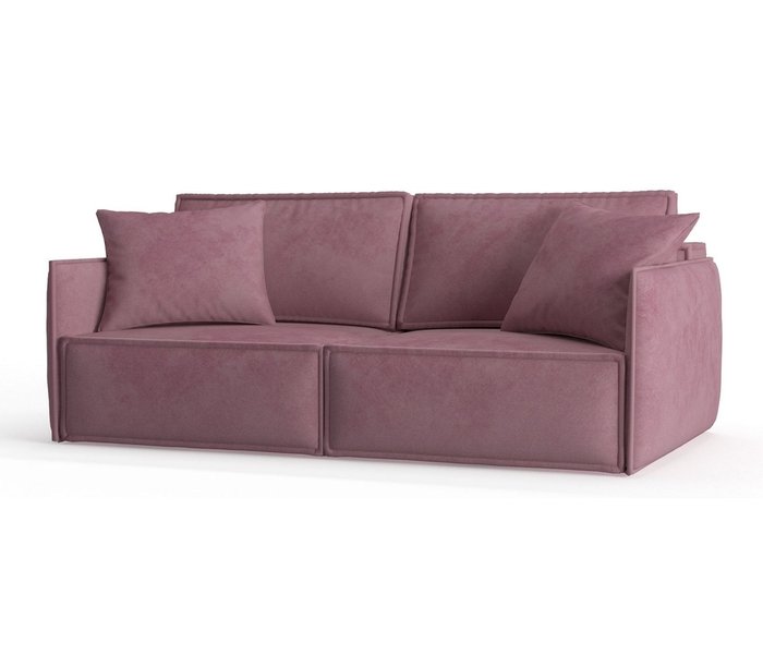 Диван-кровать из велюра Лортон розового цвета