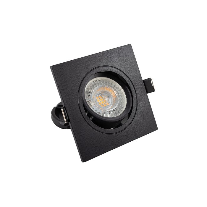 Точечный встраиваемый светильник черного цвета - купить Встраиваемые споты по цене 725.0