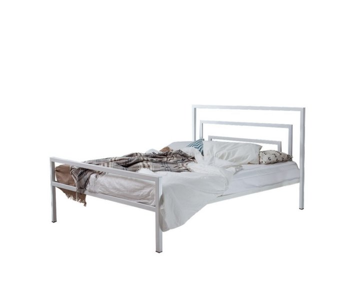 Кровать Атланта 180х200 белого цвета - купить Кровати для спальни по цене 29990.0