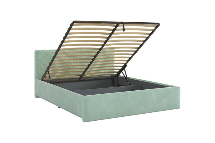 Кровать Сандра 2 160х200 мятного цвета с подъемным механизмом - лучшие Кровати для спальни в INMYROOM