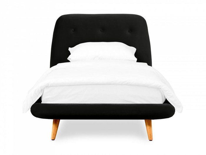 Кровать Loa 90х200 черного цвета - лучшие Кровати для спальни в INMYROOM