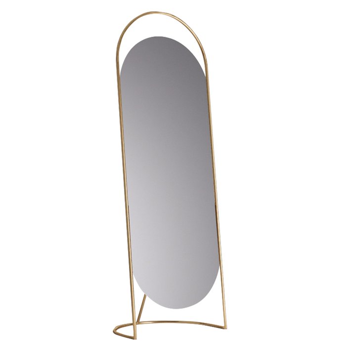 Напольное зеркало Queen 54х165 в металлической раме золотого цвета