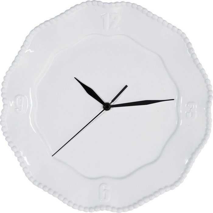 Часы настенные Plate белого цвета