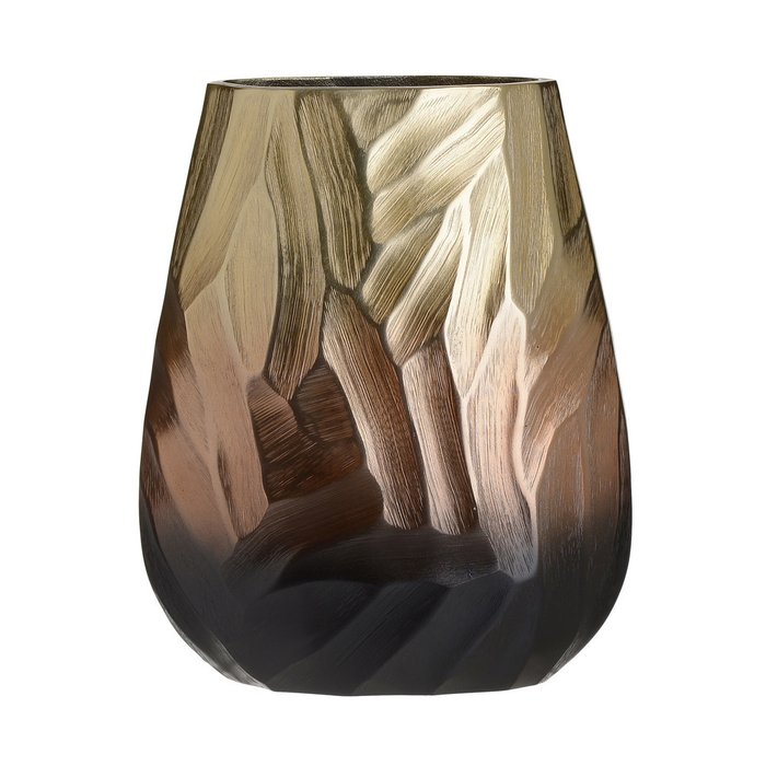 Алюминиевая ваза черно-золотого цвета