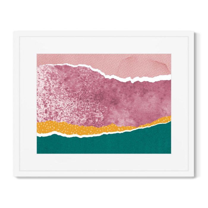 Набор из 2-х репродукций картин в раме Layered ocean waves - лучшие Картины в INMYROOM