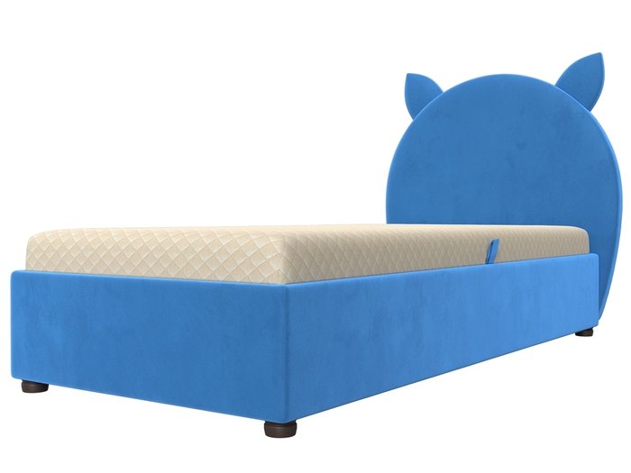 Детская кровать голубого цвета