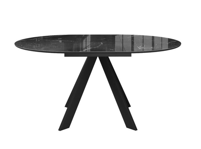 Раздвижной обеденный стол DikLine SFC100 черного цвета - купить Обеденные столы по цене 29390 Раздвижной обеденный стол DikLine SFC100 черного цвета - купить Обеденные столы по цене 29390