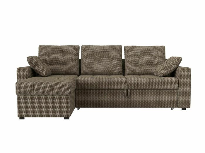 Угловой диван-кровать Камелот бежево-коричневого цвета левый угол - купить Угловые диваны по цене 45999.0