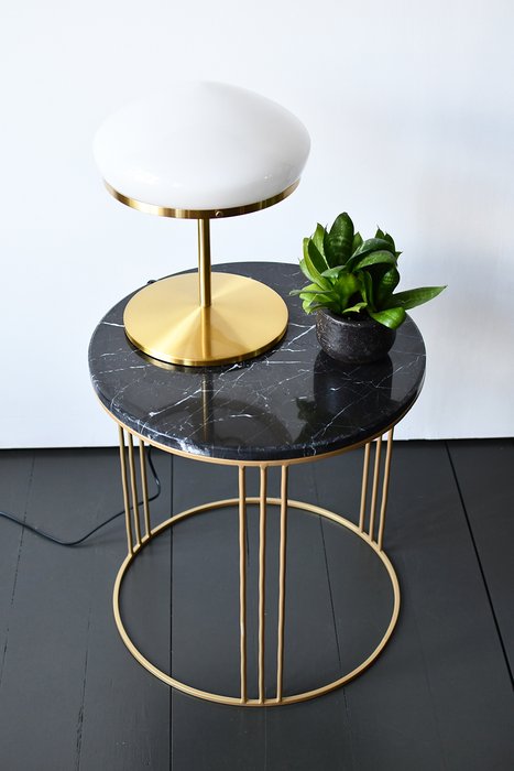 Кофейный стол Marble черно-золотого цвета - лучшие Кофейные столики в INMYROOM