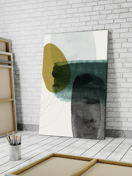 Картина Акварель абстракция 50х75 с деревянным подрамником