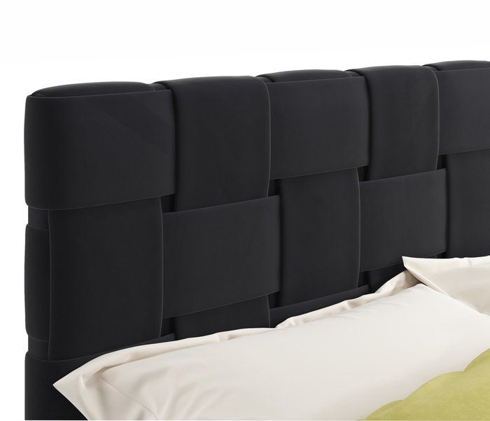Кровать Tiffany 160х200 с подъемным механизмом и матрасом черного цвета - купить Кровати для спальни по цене 62700.0
