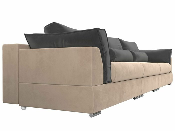 Прямой диван-кровать Пекин Long серо-бежевого цвета - лучшие Прямые диваны в INMYROOM