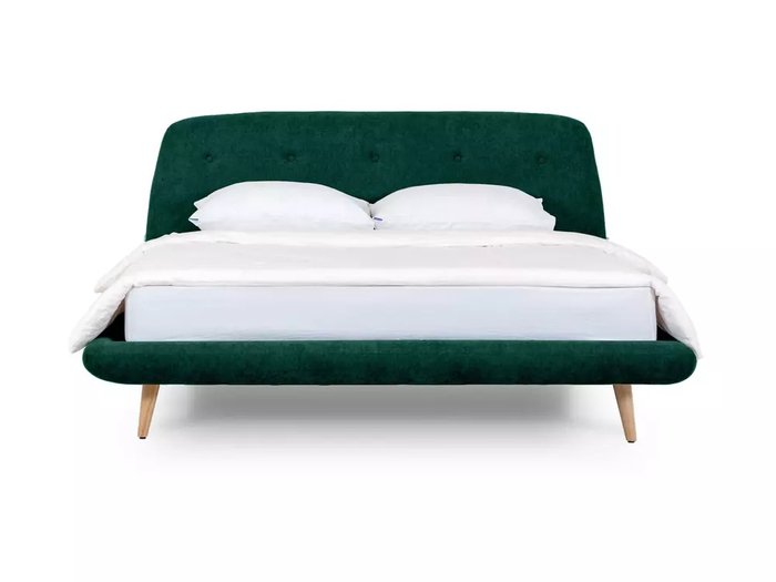 Кровать Loa 160х200 зеленого цвета без подъемного механизма - купить Кровати для спальни по цене 59940.0