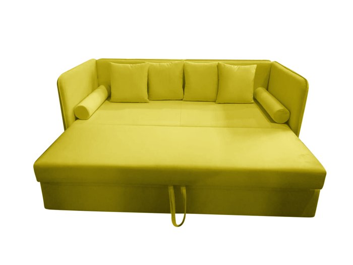 Диван-кровать Джаст желтого цвета - купить Прямые диваны по цене 84170.0