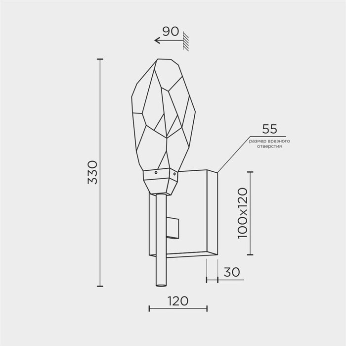 Бра MS.89131.01 CR (хрусталь, цвет прозрачный) - купить Бра и настенные светильники по цене 11400