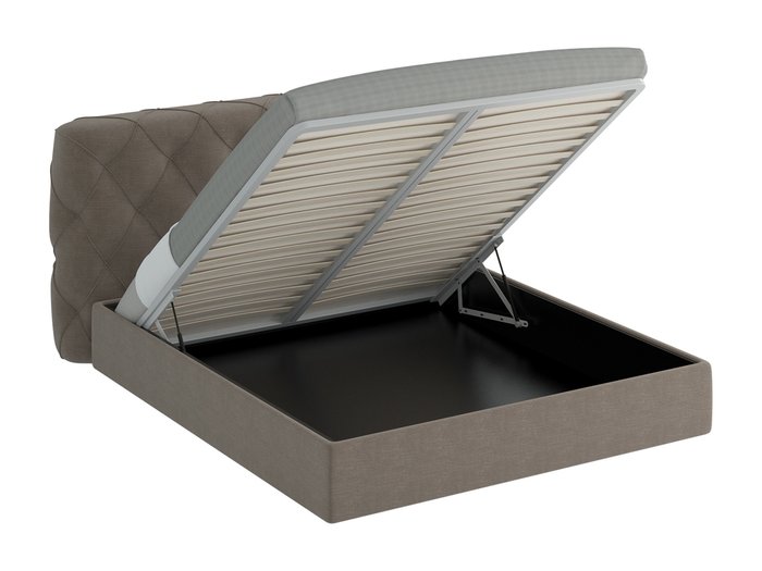 Кровать Ember серо-коричневого цвета 180х200 - купить Кровати для спальни по цене 58090.0