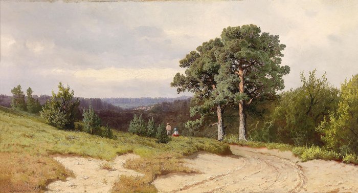 Репродукция картины на холсте Деревенская дорога 1886 г.