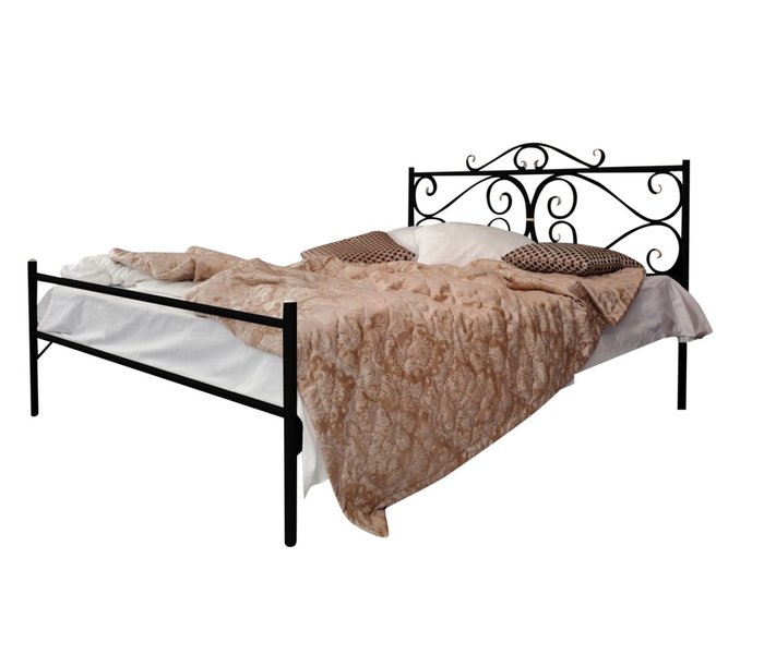 Кровать Валенсия 140х200 черного цвета