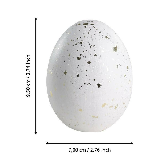 Фигурка яйцо Landjut белого цвета - лучшие Фигуры и статуэтки в INMYROOM