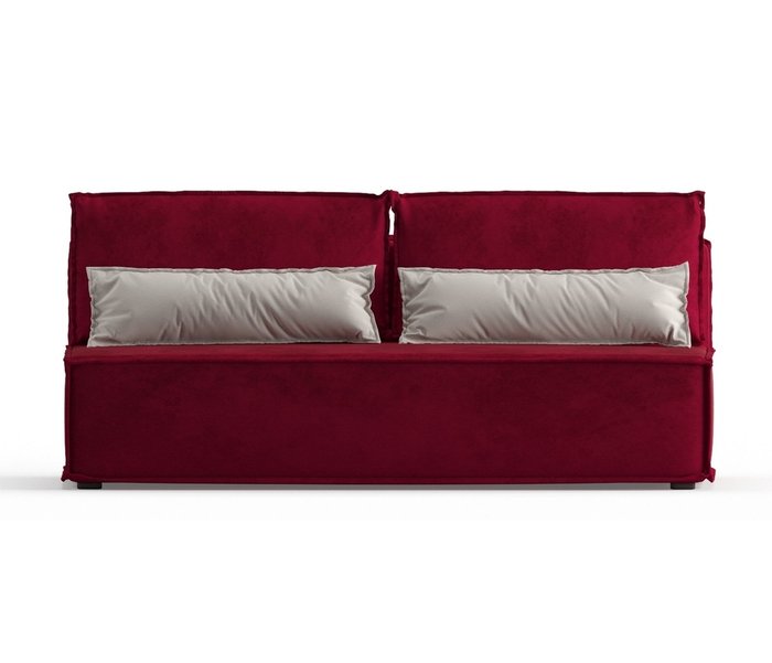 Диван-кровать Ли Рой Лайт в обивке из велюра бордового цвета - купить Прямые диваны по цене 26250.0