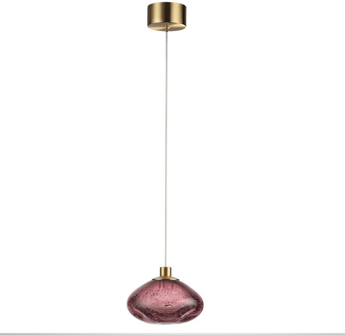 Подвесной светильник Odeon Light Mela 7043/4L бордовый/бронз/металл/стекло LED 4W 3000K 220V Подвесной светильник Odeon Light Mela 7043/4L бордовый/бронз/металл/стекло LED 4W 3000K 220V