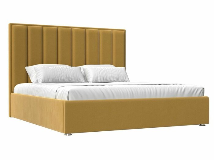 Кровать Афродита 180х200 желтого цвета с подъемным механизмом