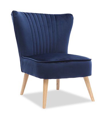 Кресло Зола Blue темно-синего цвета