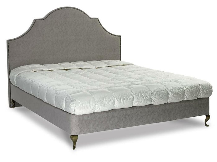 Кровать с мягким изголовьем Carol Base 180х200 серого цвета