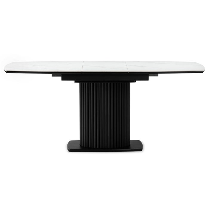 Раскладной обеденный стол Фестер бело-черного цвета - лучшие Обеденные столы в INMYROOM