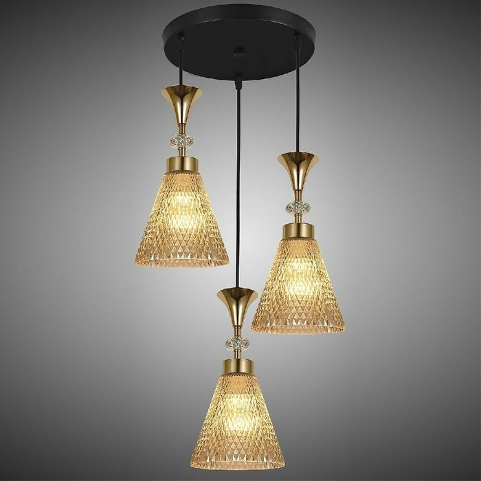 Подвесной светильник 02005-0.9-03 AMBER (стекло, цвет коричневый) - лучшие Подвесные светильники в INMYROOM
