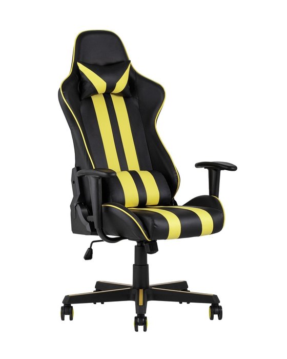 Кресло игровое Top Chairs Camaro черно-желтого цвета