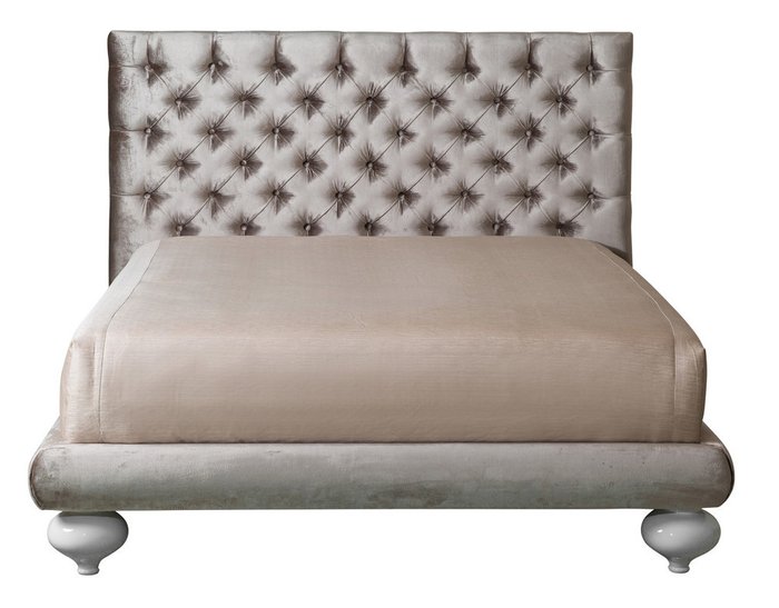 Кровать с решеткой Palermo 160х200 серого цвета