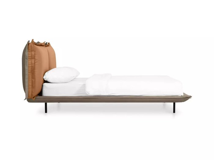 Кровать Barcelona 180х200 коричневого цвета без подъемного механизма - лучшие Кровати для спальни в INMYROOM