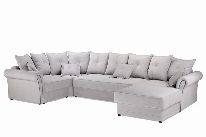 Угловой диван-кровать Мерсер Премиум серого цвета модульная система правая  - купить Угловые диваны по цене 297990.0